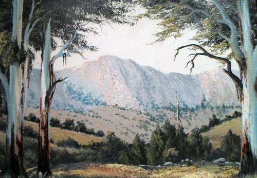 B Conte - Landscape and mountains - A stunning painting! Bid now!!